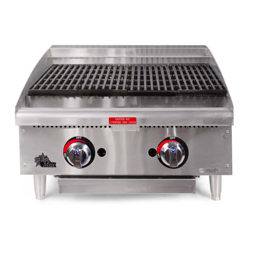 Star 6024CBF 24" Gas Charbroiler - Cast Iron Grate, Adjustable Control Valve