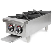 Star 602HF 12" Gas Hotplate w/ (2) Burners & Manual Controls, Convertible