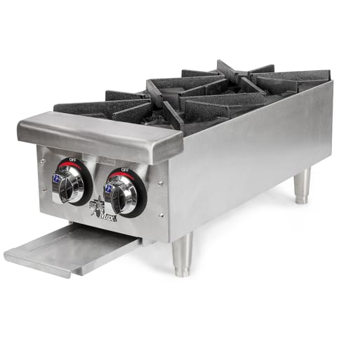 Star 602HF 12" Gas Hotplate w/ (2) Burners & Manual Controls, Convertible