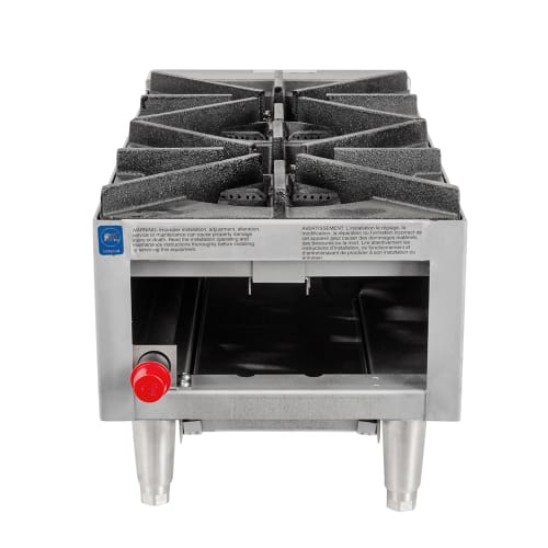 Star 602HF 12" Gas Hotplate w/ (2) Burners & Manual Controls, Convertible