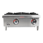 Star 602HWF 24" Gas Hotplate w/ (2) Burners & Manual Controls, Convertible