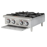Star 604HF 24" Gas Hotplate w/ (4) Burners & Manual Controls, Convertible