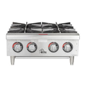 Star 604HF 24" Gas Hotplate w/ (4) Burners & Manual Controls, Convertible