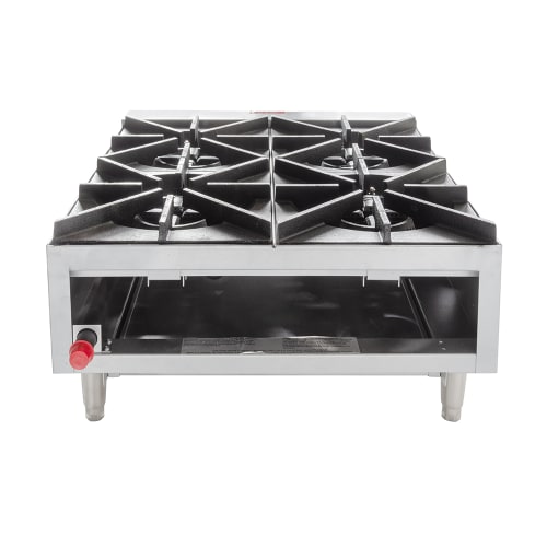 Star 604HF 24" Gas Hotplate w/ (4) Burners & Manual Controls, Convertible