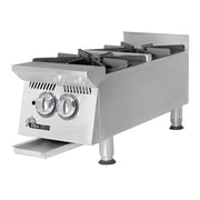 Star 802HA 12" Gas Hotplate w/ (2) Burners & Manual Controls, Convertible