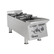 Star 802HA 12" Gas Hotplate w/ (2) Burners & Manual Controls, Convertible