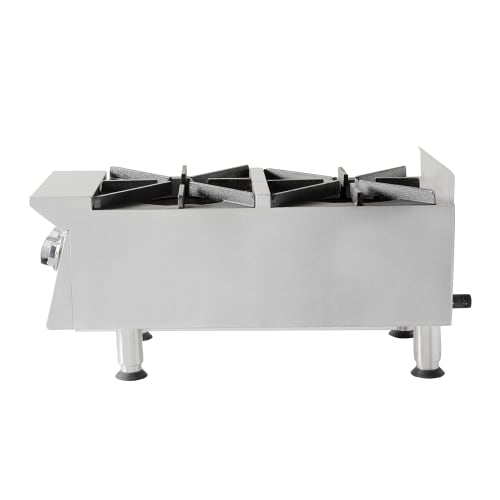 Star 802HA 12" Gas Hotplate w/ (2) Burners & Manual Controls, Convertible