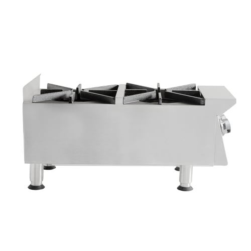Star 802HA 12" Gas Hotplate w/ (2) Burners & Manual Controls, Convertible