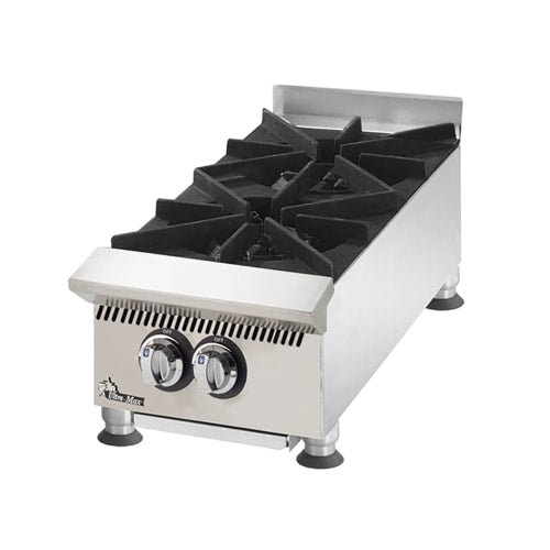 Star 802HA 12" Gas Hotplate w/ (2) Burners & Manual Controls, Convertible