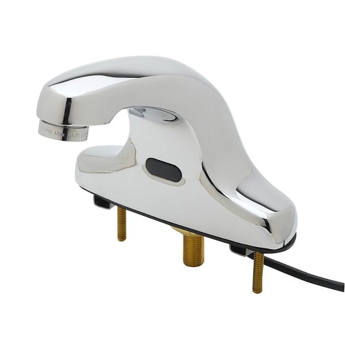 T&S 5EF-2D-DS Deck Mount Sensor Faucet - 4" Centers, 5" Spread Spout, 100-240v/1ph