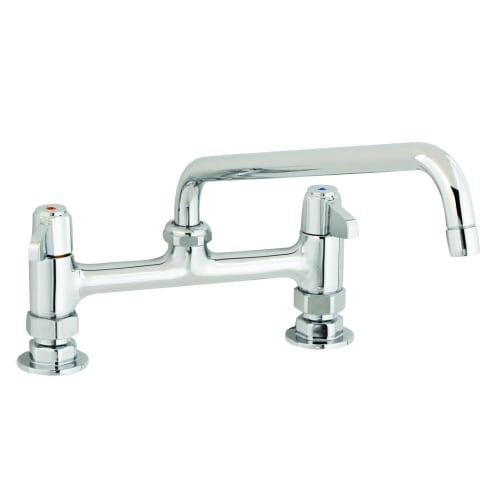 T&S 5F-8DLX06 Deck Mount Faucet - 6" Swing Spout, 8" Center