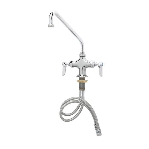 T&S B-0201 Deck Mount Mixing Faucet w/ 12" Swing Nozzle