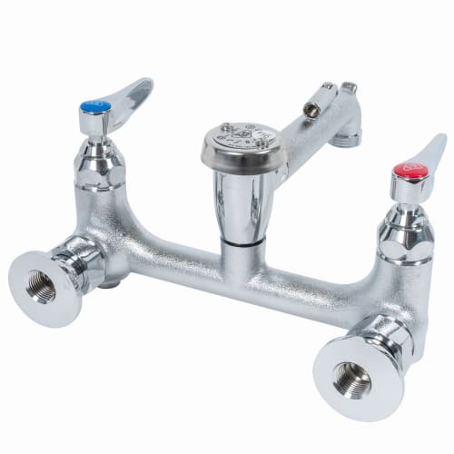 T&S B-0665-BSTR Service Sink Faucet, Vacuum Breaker Nozzle, Rough Chrome