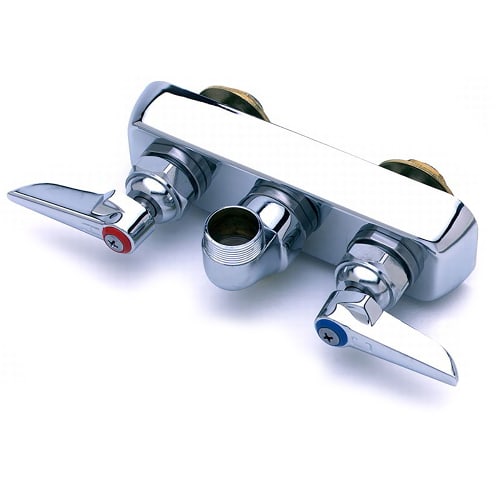 T&S B-1115-LN Faucet Workboard, 1/2" IPS Thread, 4" Centers, Wall Mount