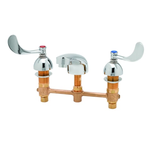 T&S B-2990-WH4 Deck Mount Lavatory Faucet w/ 4" Wrist Action Handles