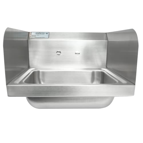 Splash Wall Mount Commercial Hand Sink w/ 13 3/4"L x 9 7/8"W x 5 3/8"D Bowl, Side Splashes (HS-GF-SS-14-10-5)