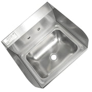 Splash Wall Mount Commercial Hand Sink w/ 13 3/4"L x 9 7/8"W x 5 3/8"D Bowl, Side Splashes (HS-GF-SS-14-10-5)