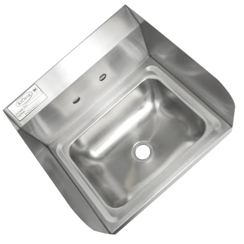 Splash Wall Mount Commercial Hand Sink w/ 13 3/4"L x 9 7/8"W x 5 3/8"D Bowl, Side Splashes (HS-GF-SS-14-10-5)