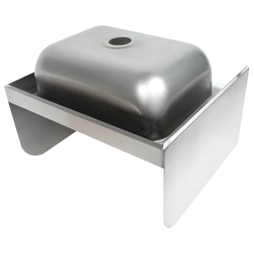 Splash Wall Mount Commercial Hand Sink w/ 13 3/4"L x 9 7/8"W x 5 3/8"D Bowl, Side Splashes (HS-GF-SS-14-10-5)