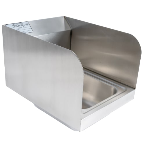Splash Wall Mount Commercial Hand Sink w/ 9"L x 11"W x 5"D Bowl, Side Splashes (HS-GF-SS-9-9-5)