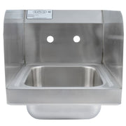 Splash Wall Mount Commercial Hand Sink w/ 9"L x 11"W x 5"D Bowl, Side Splashes (HS-GF-SS-9-9-5)