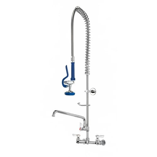 Splash Wall Mount Pre Rinse Unit w/ Add On Faucet & 44" Hose, 1/2" NPT Female Threads (SPL325W-20)