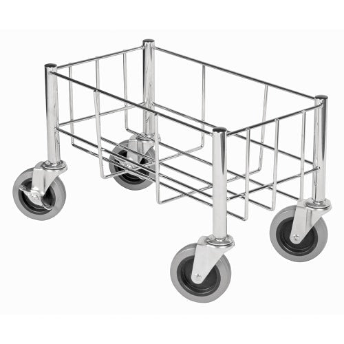 Winco DWR-1708 Rectangular Trash Can Cart for 23 gal Containers - 400 lb Capacity, Wire