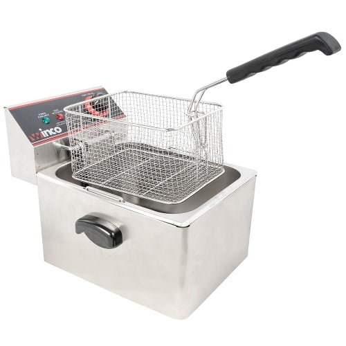 Winco EFS-16 Countertop Electric Fryer - (1) 16 lb Vat 120v