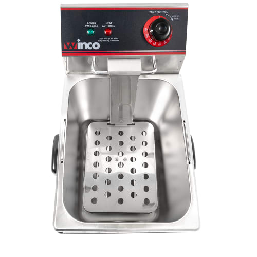 Winco EFS-16 Countertop Electric Fryer - (1) 16 lb Vat 120v