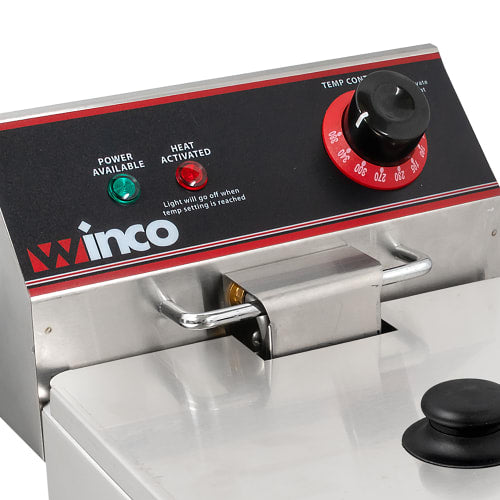 Winco EFS-16 Countertop Electric Fryer - (1) 16 lb Vat 120v