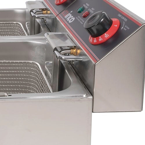 Winco EFT-32 Countertop Electric Fryer - (2) 16 lb Vats, 120v