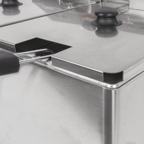 Winco EFT-32 Countertop Electric Fryer - (2) 16 lb Vats, 120v