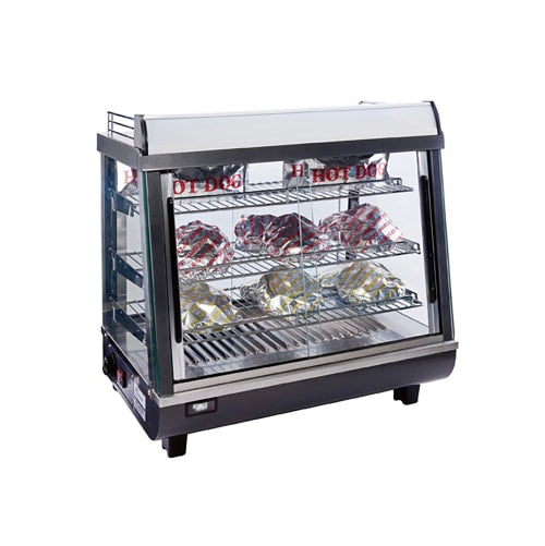 Winco HDM-26 26 1/2" Self Service Countertop Heated Display Case - (3) Shelves, 120v