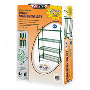 Winco VEXS-1848 48" NSF 4-Tier Epoxy Coated Wire Shelf Kit - 18"W, 72"H