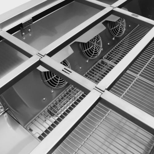 Turbo Air JBT-48-N 40 1/8" J Series Cold Food Bar - (9) Pan Capacity, Floor Model, Stainless Steel