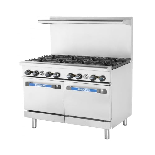 Turbo Air TAR-8 48" 8 Burner Gas Range w/ (2) Standard Ovens, Natural Gas