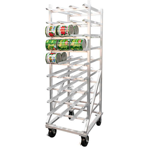 New Age 78"H Mobile Can Rack w/ (162) #10 or (216) #5 Capacity (1250CK)