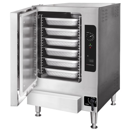Cleveland 22CGT6.1 SteamChef™ (6) Pan Convection Steamer - Countertop, Natural Gas