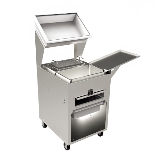 Giles BBT-O Breading & Batter Table w/ Dipping Basket & Sifter Drawer, Lower Receiving Pan