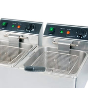 MoTak CTF15D Countertop Electric Fryer - (2) 15lb Vats, 120v/1ph