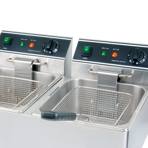 MoTak CTF15D Countertop Electric Fryer - (2) 15lb Vats, 120v/1ph