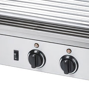 MoTak HDRG3 24 Hot Dog Roller Grill w/ Manual Controls - Flat Top, 120v