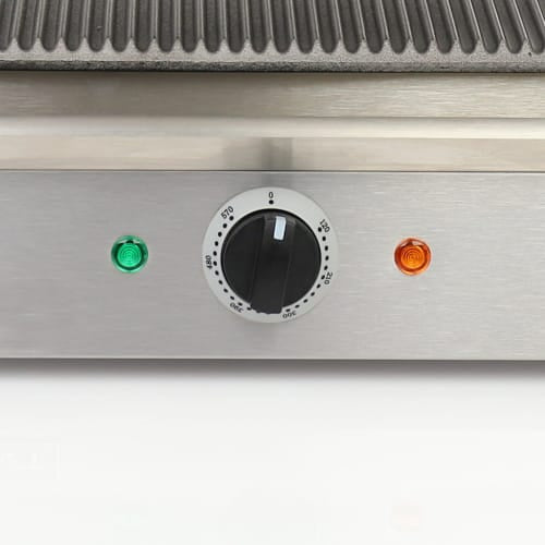 MoTak PGSG14 Single Commercial Panini Press w/ Cast Iron Grooved Plates, 120v