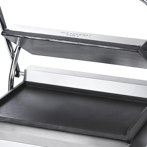 MoTak PGSS14 Single Commercial Panini Press w/ Cast Iron Smooth Plates, 120v