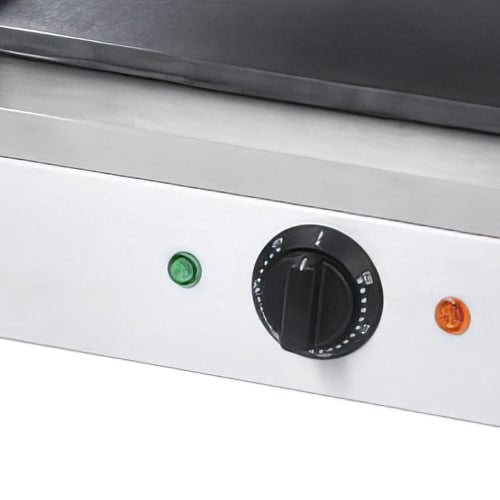 MoTak PGSS14 Single Commercial Panini Press w/ Cast Iron Smooth Plates, 120v