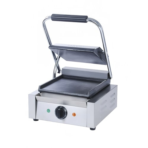 MoTak PGSS9 Single Commercial Panini Press w/ Cast Iron Smooth Plates, 120v