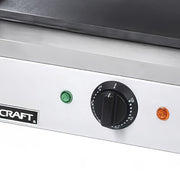 Adcraft SG-811E/F Single Commercial Panini Press w/ Cast Iron Smooth Plates, 120v