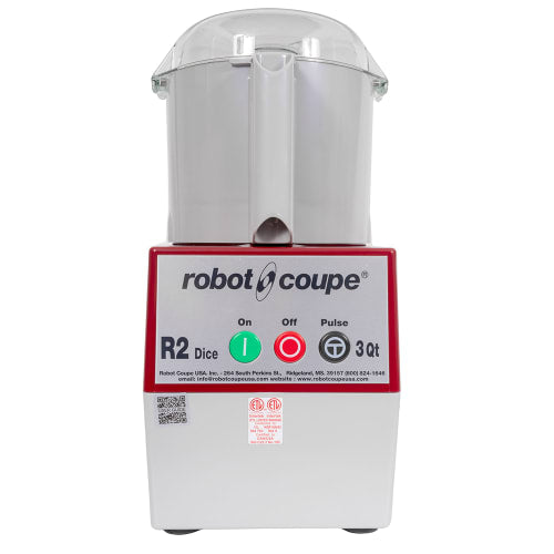 Robot Coupe R2DICE 1 Speed Cutter Mixer Food Processor w/ 3.17 qt Bowl, 120v