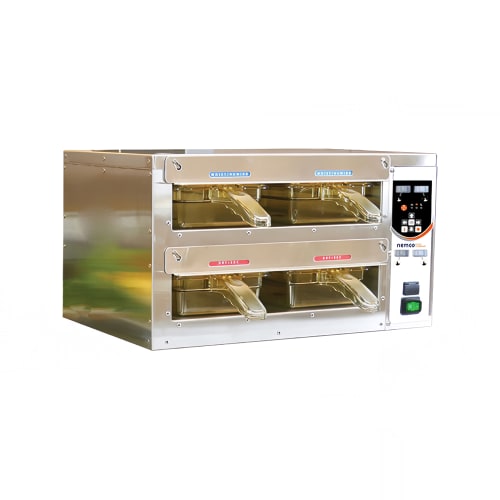 Nemco 6070-TF 19 1/2" Freestanding Warming Unit for (4) 1/3 Size Pans, 120v
