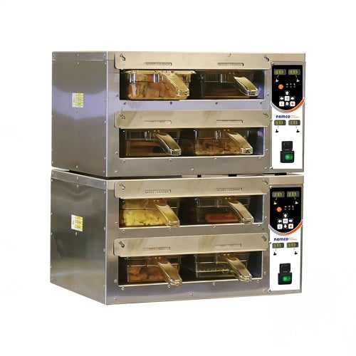 Nemco 6070-TT 19 1/2" Freestanding Warming Unit for (4) 1/3 Size Pans, 120v